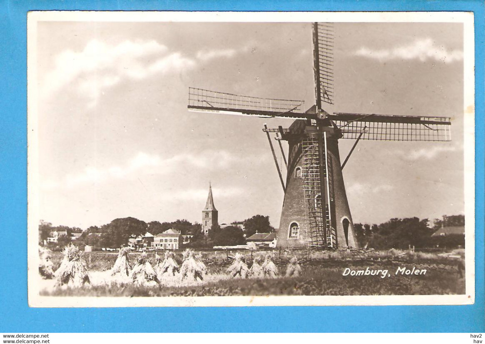 Domburg Korenschoven Voor Molen 1948  RY49732 - Domburg