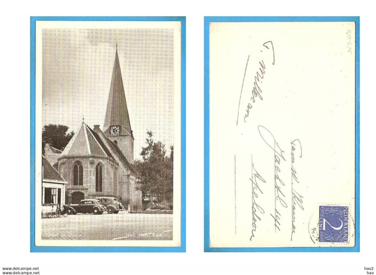 Doorn Ned Hervormde Kerk Autos 1934 RY50575 - Doorn