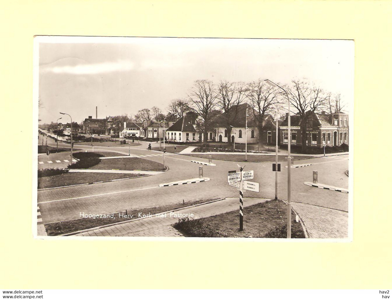 Hoogezand Hervormde Kerk En Pastorie 1958 RY46346 - Hoogezand