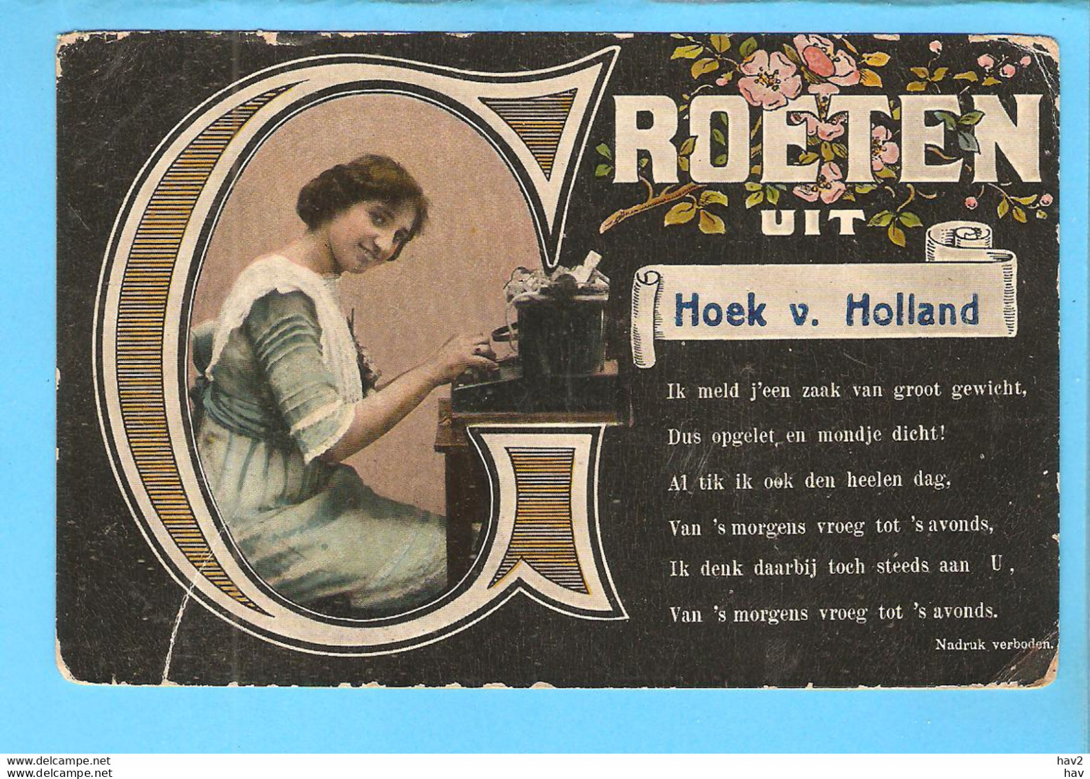 Hoek Van Holland Met Gedichtje 1923 RY55461 - Hoek Van Holland