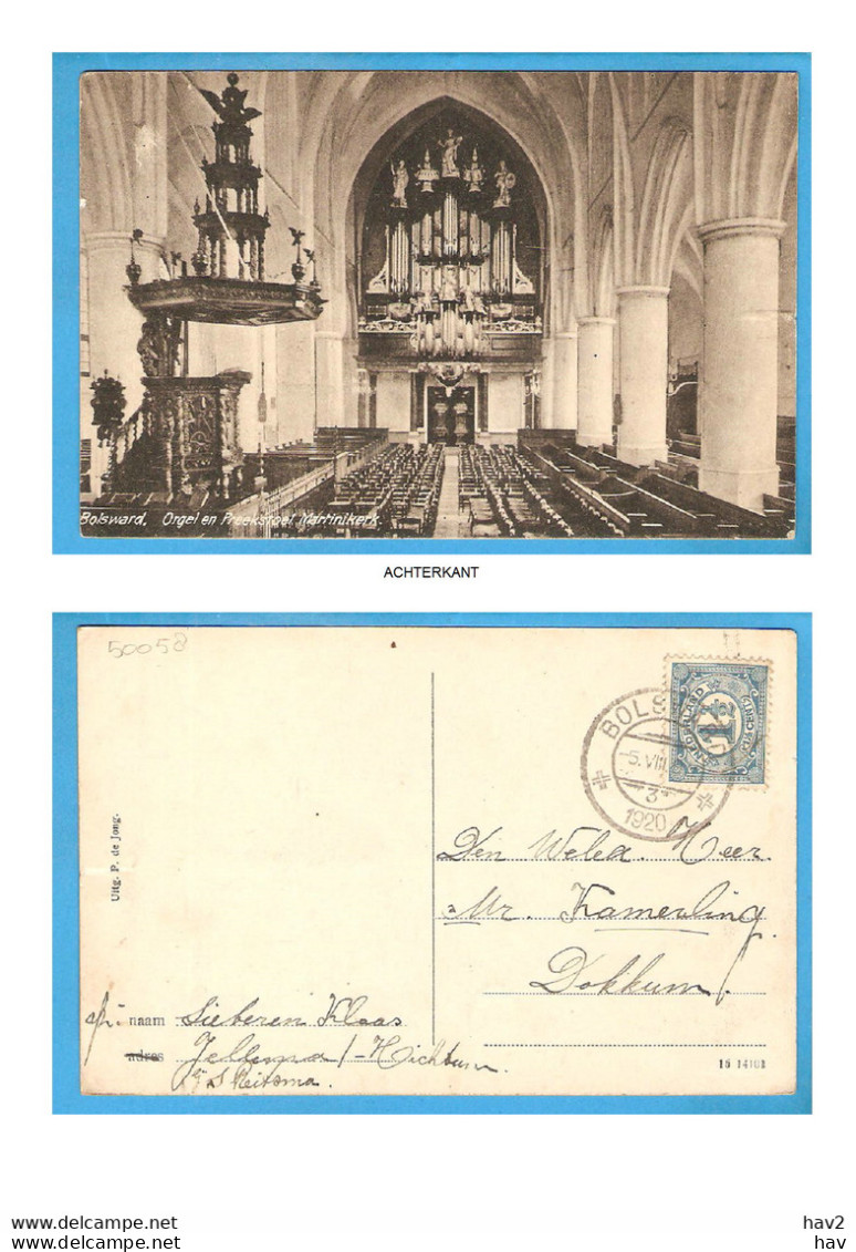 Bolsward Interieur Martini Kerk 1920 RY50058 - Bolsward