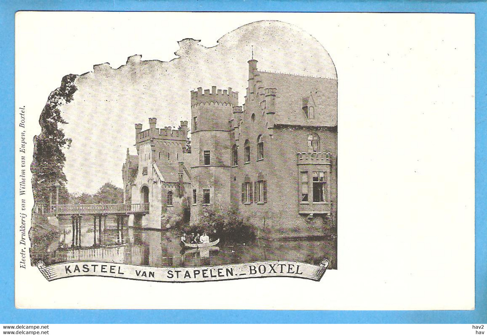 Boxtel Kasteel Stapelen Ca 1905 Lijnkader RY54192 - Boxtel