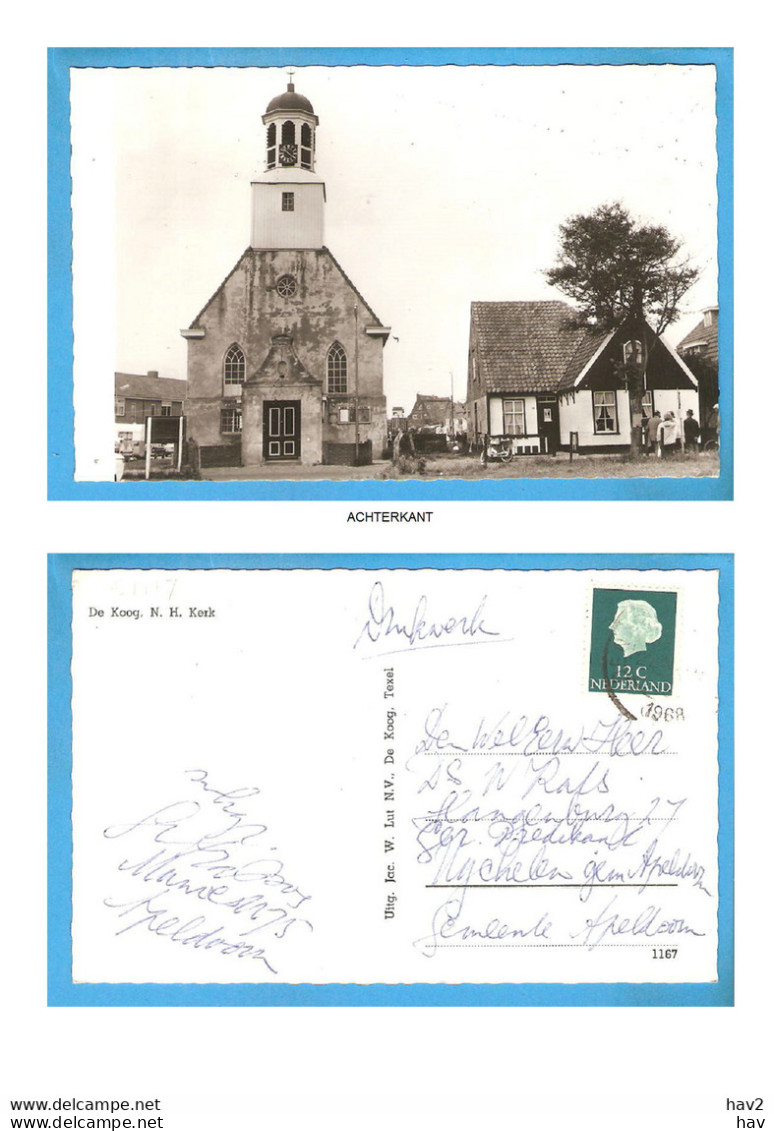 De Koog Ned Hervormde Kerk Met Woning Rechts RY51117 - Texel