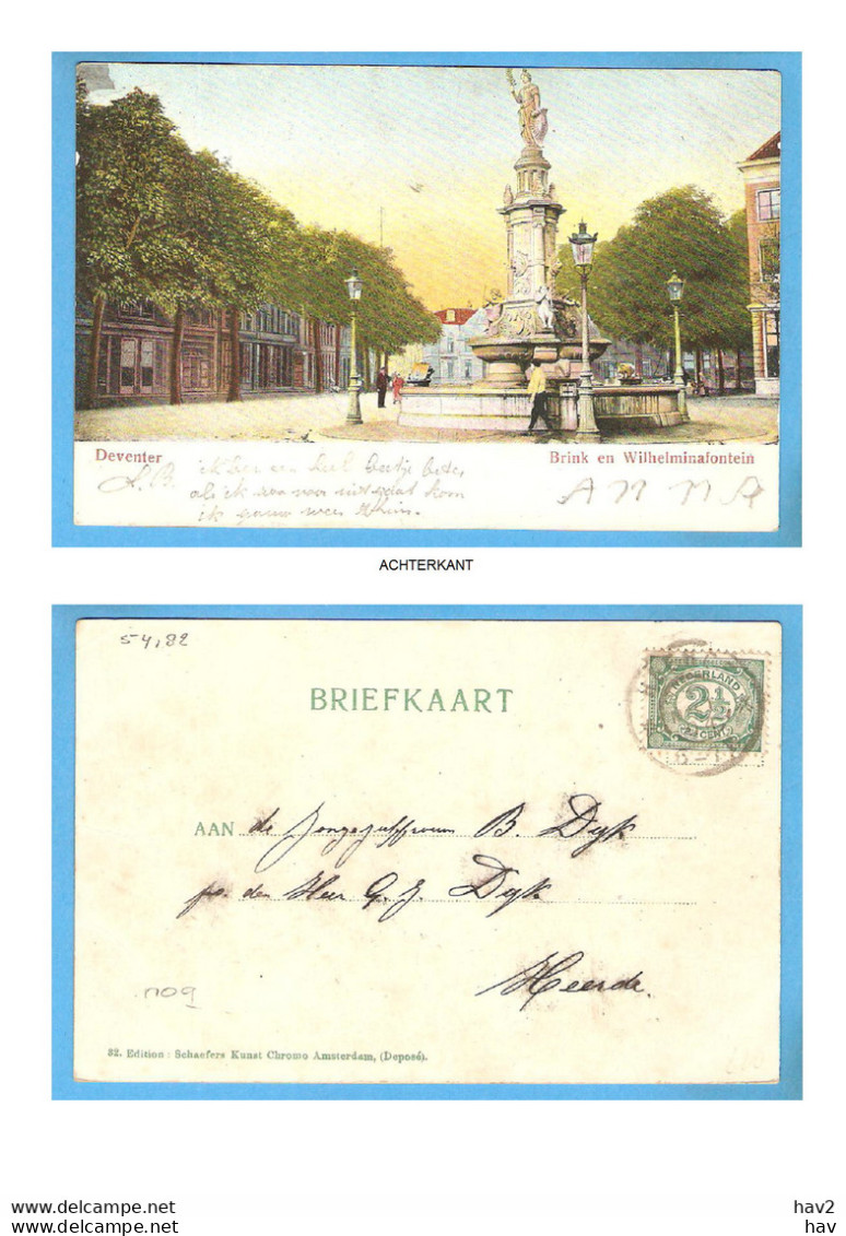 Deventer Brink Wilhelminafontein Ca 1905 RY54182 - Deventer