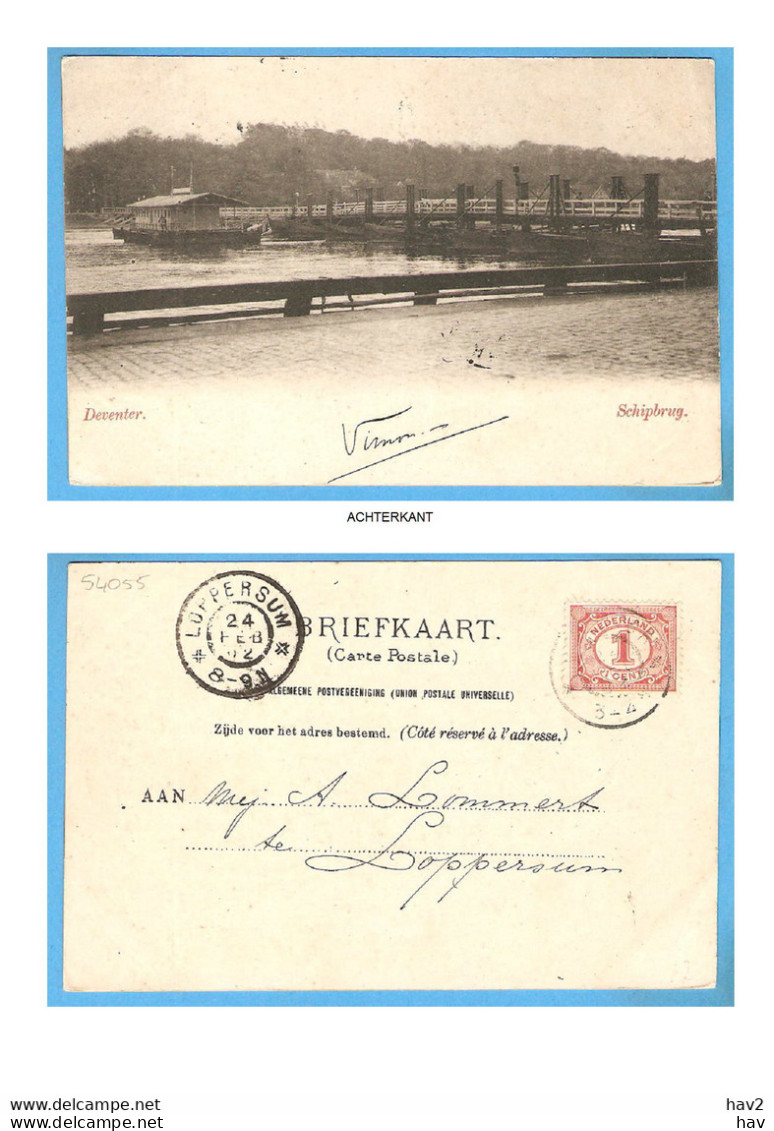 Deventer Gezicht Op Schipbrug 1902 RY54055 - Deventer