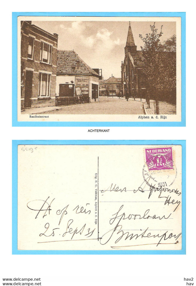 Alphen A/d Rijn Raadhuisstraat 1931 RY55195 - Alphen A/d Rijn