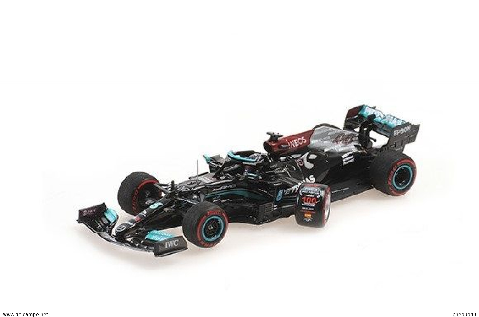 Mercedes-AMG W12 E Performance - Lewis Hamilton - 100th Pole Spanish GP FI 2021 #44 - Minichamps - Minichamps