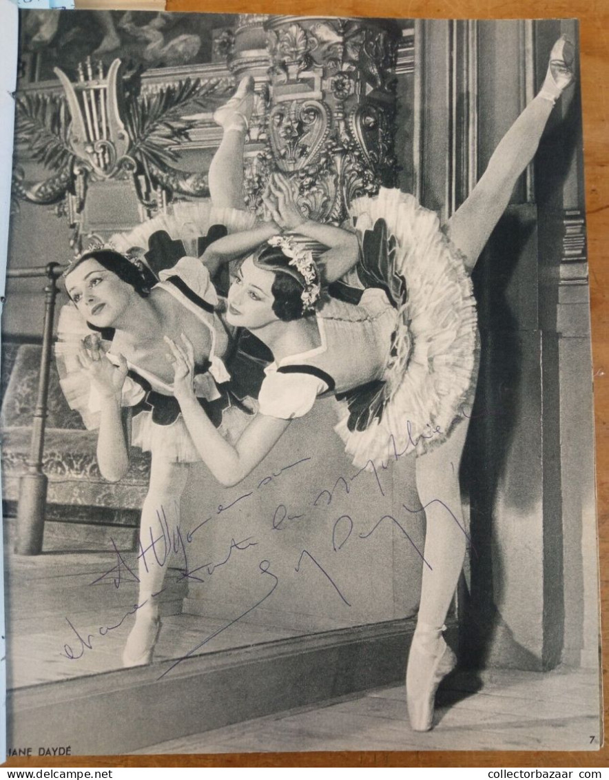Ballet magazine Serge Lido #1-4 including 12 Autographed photos by Fonteyn Youskevitch Golovine Hightower and others