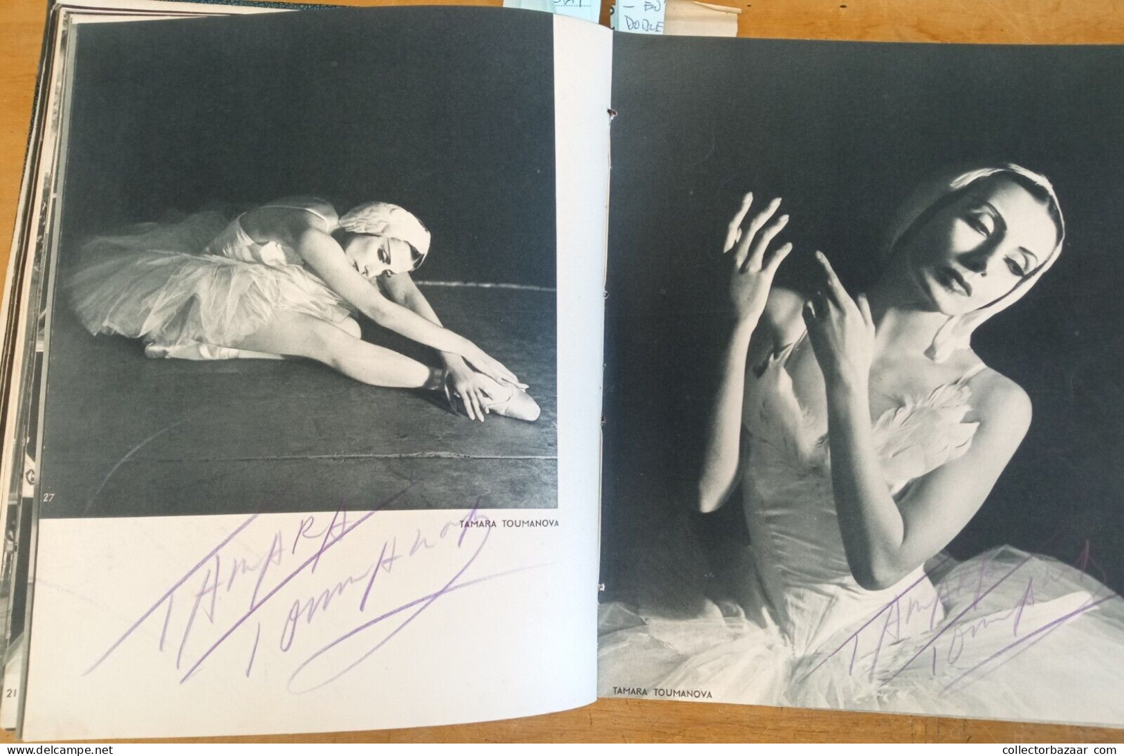 Ballet magazine Serge Lido #1-4 including 12 Autographed photos by Fonteyn Youskevitch Golovine Hightower and others