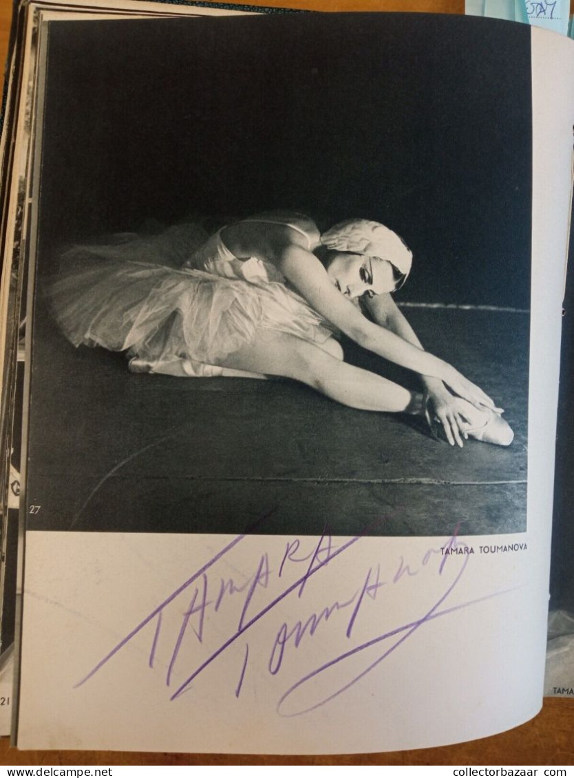 Ballet magazine Serge Lido #1-4 including 12 Autographed photos by Fonteyn Youskevitch Golovine Hightower and others