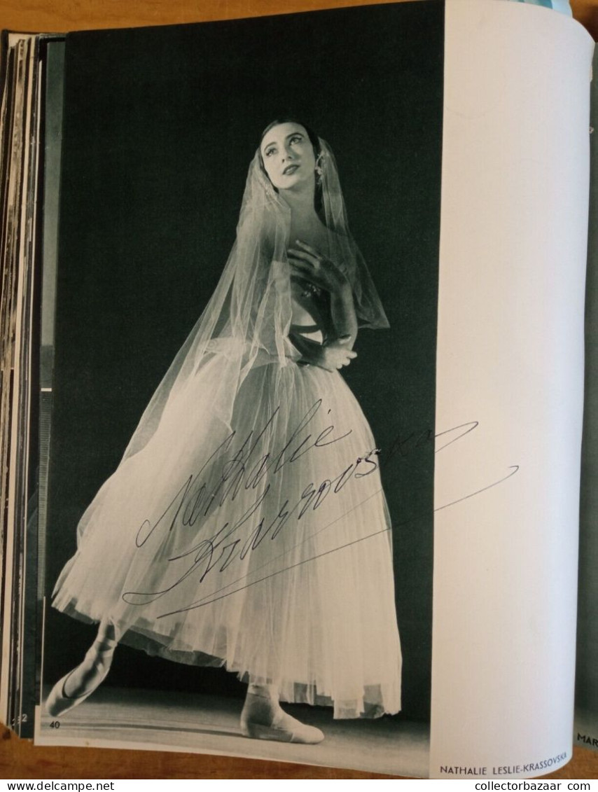 Ballet magazine Serge Lido #1-4 including 12 Autographed photos by Fonteyn Youskevitch Golovine Hightower and others