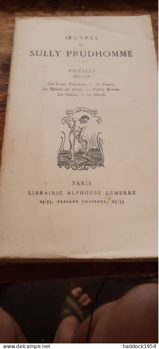 poèsies 5 tomes SULLY PRUDHOMME alphonse lemerre 1900