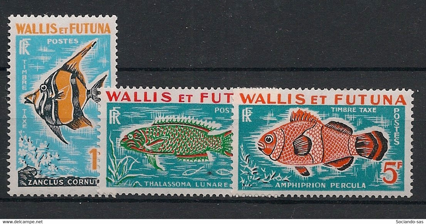 WALLIS ET FUTUNA - 1963 - Taxe TT N°Yv. 37 à 39 - Poissons - Neuf Luxe ** / MNH / Postfrisch - Impuestos