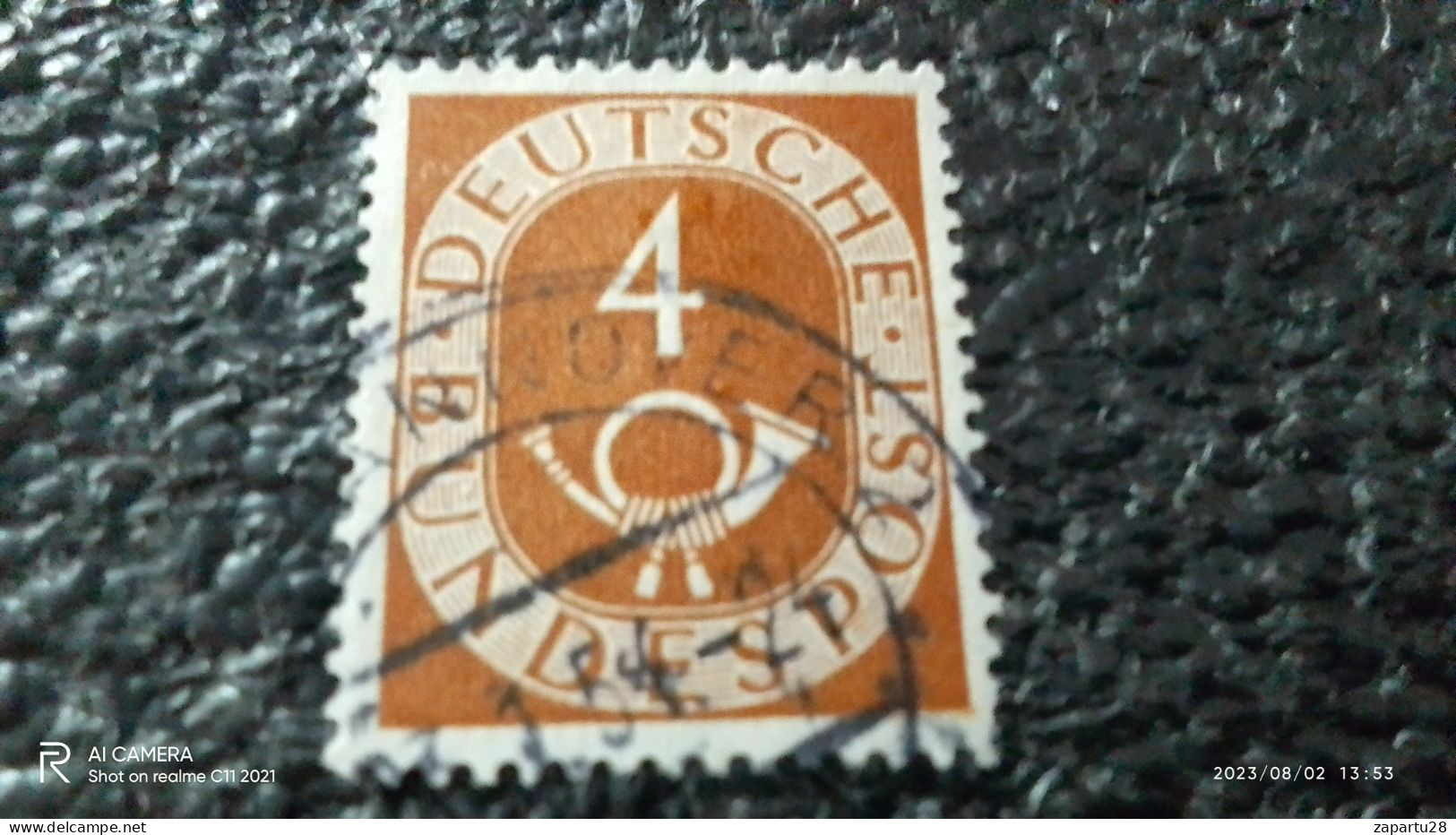 FEDERAL CUMHURİYET-1948-54       4PFG    POSTHORN    USED - Gebraucht