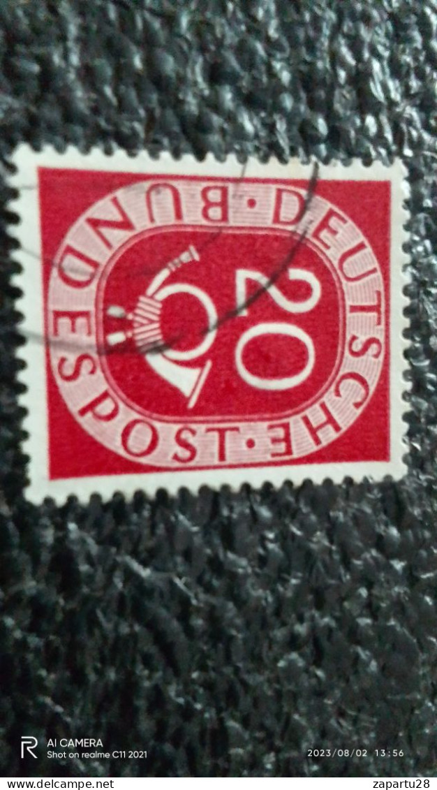 FEDERAL CUMHURİYET-1948-54       20PFG    POSTHORN    USED - Gebraucht