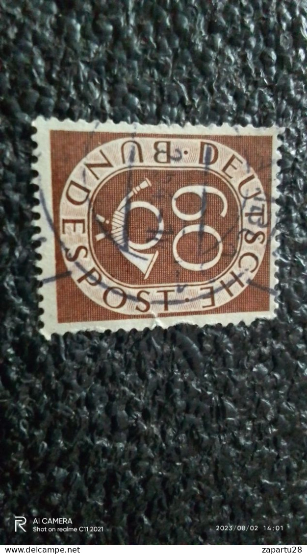 FEDERAL CUMHURİYET-1948-54       60PFG    POSTHORN    USED - Gebraucht