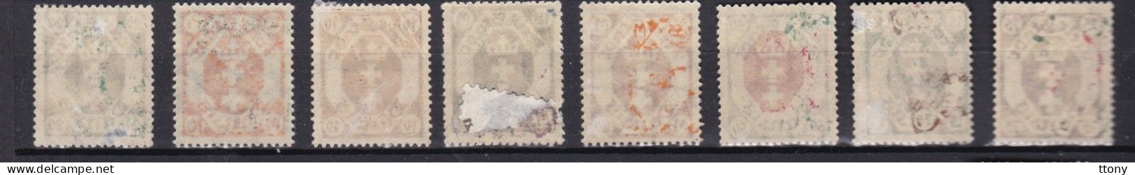 28 timbres  dont 2 flugpost  ect  Danzig  Dantzig  oblitérés et neufs *  gomme altérée