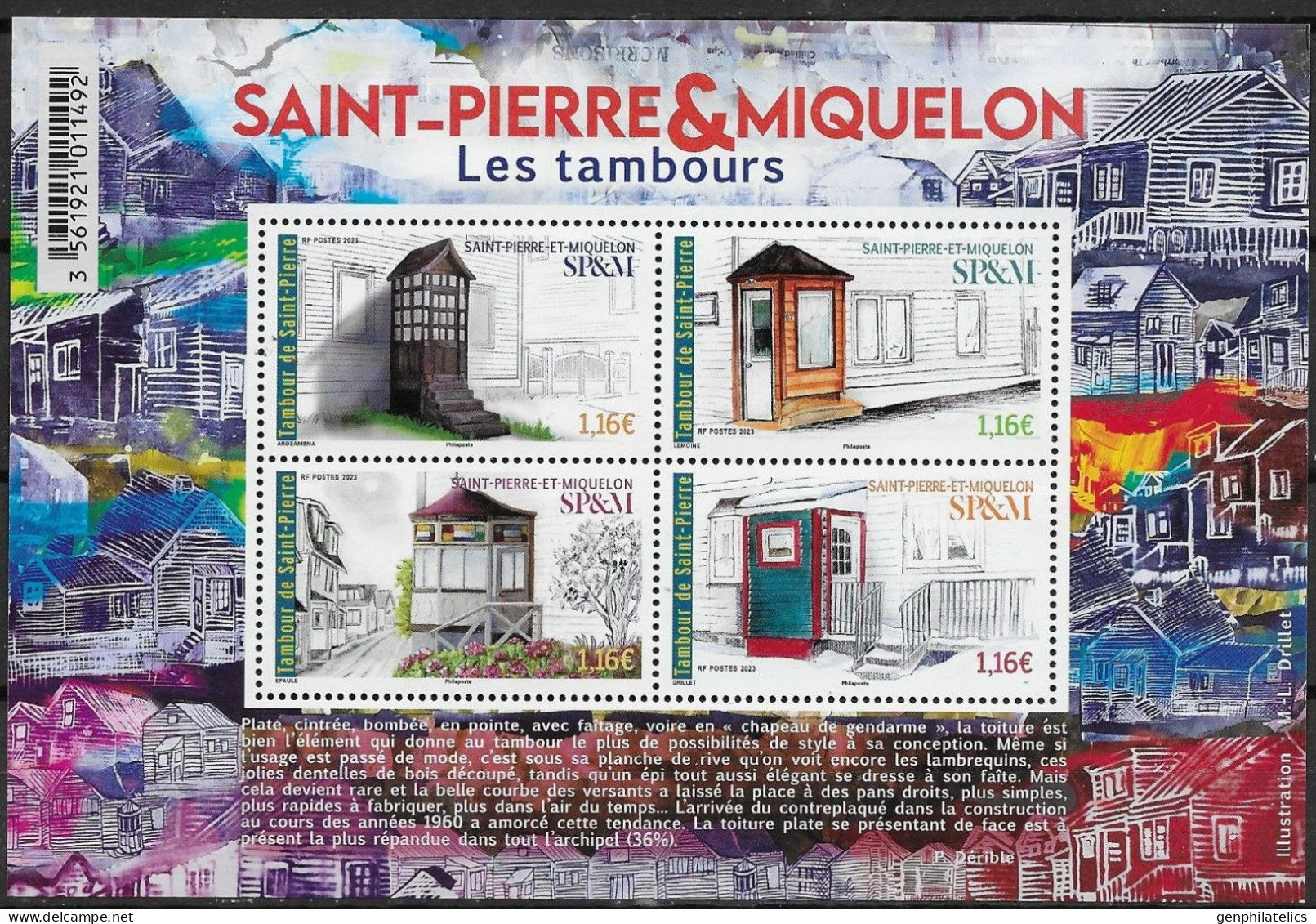 SP&M 2023 ARCHITECTURE Buildings. Structures ENTRANCES - Fine S/S MNH - Neufs