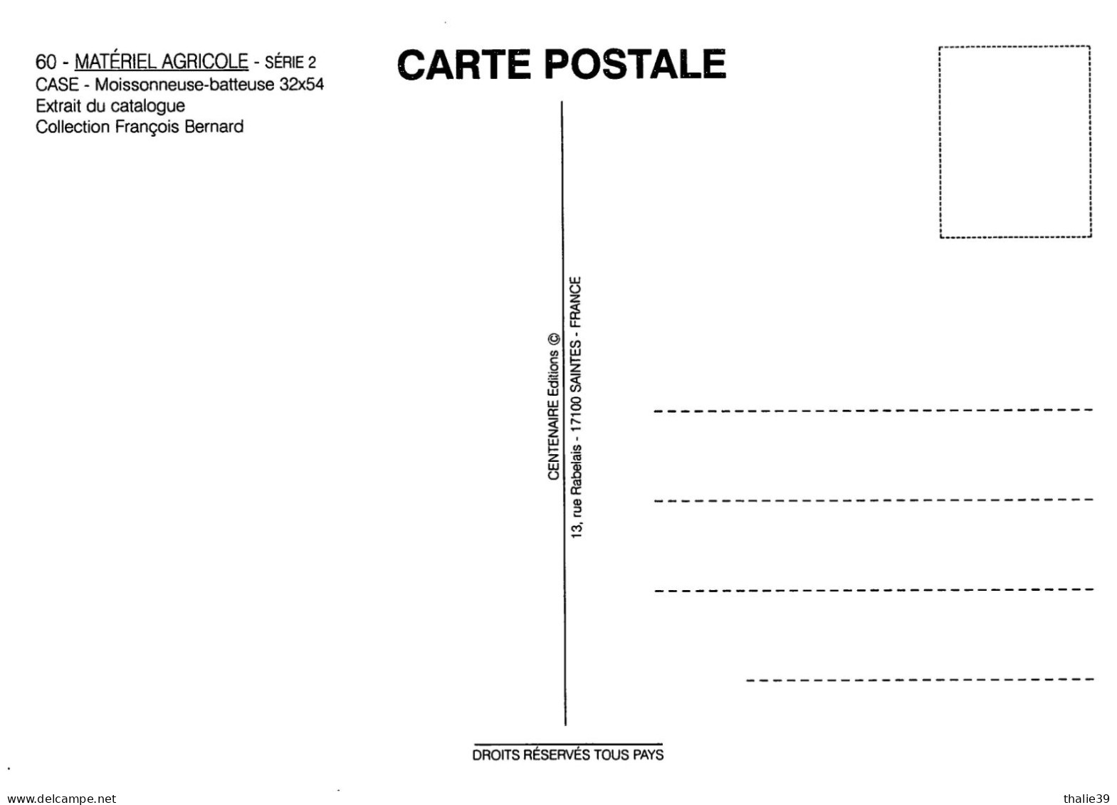 Moissonneuse-batteuse Case 60 - Tracteurs