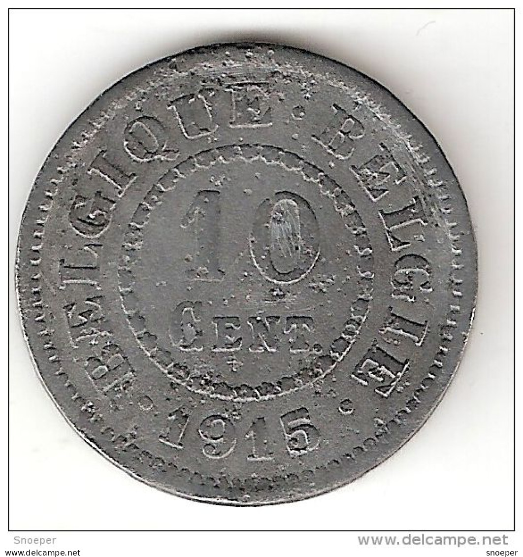 Belguim 10 Centimes 1915 French/dutch  Vf - 10 Centimes