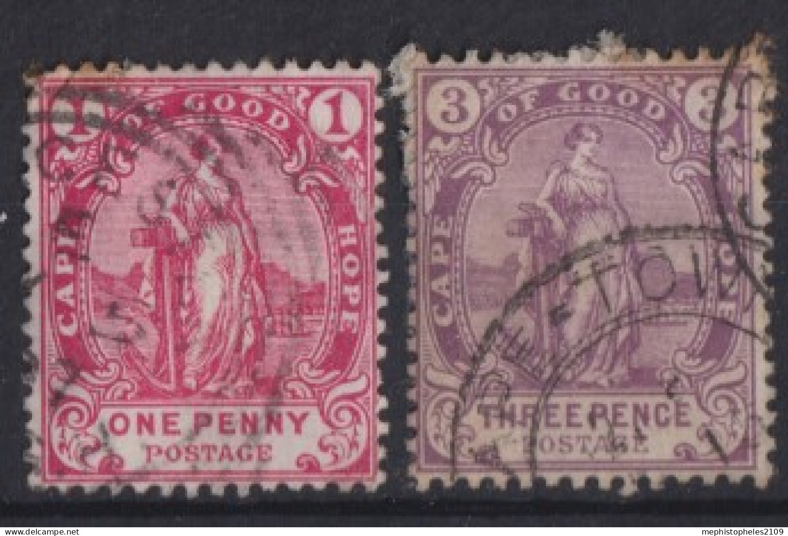 CAPE OF GOOD HOPE 1893/1902 - Canceled - Sc# 60, 61 - Cap De Bonne Espérance (1853-1904)