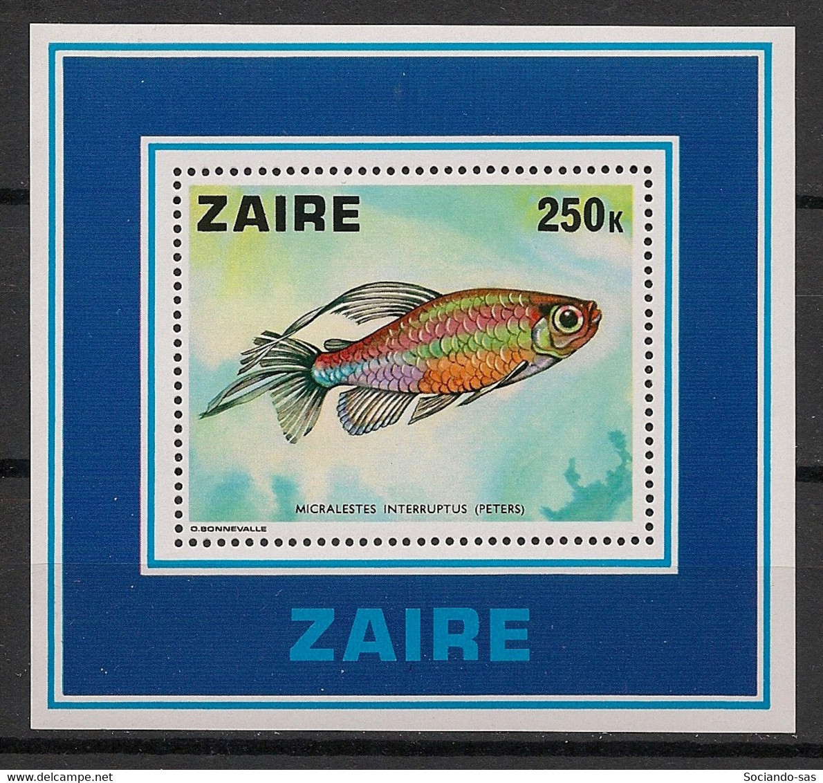 ZAIRE - 1978 - Bloc Feuillet N°Yv. 2 - Poisson - Neuf Luxe ** / MNH / Postfrisch - Unused Stamps