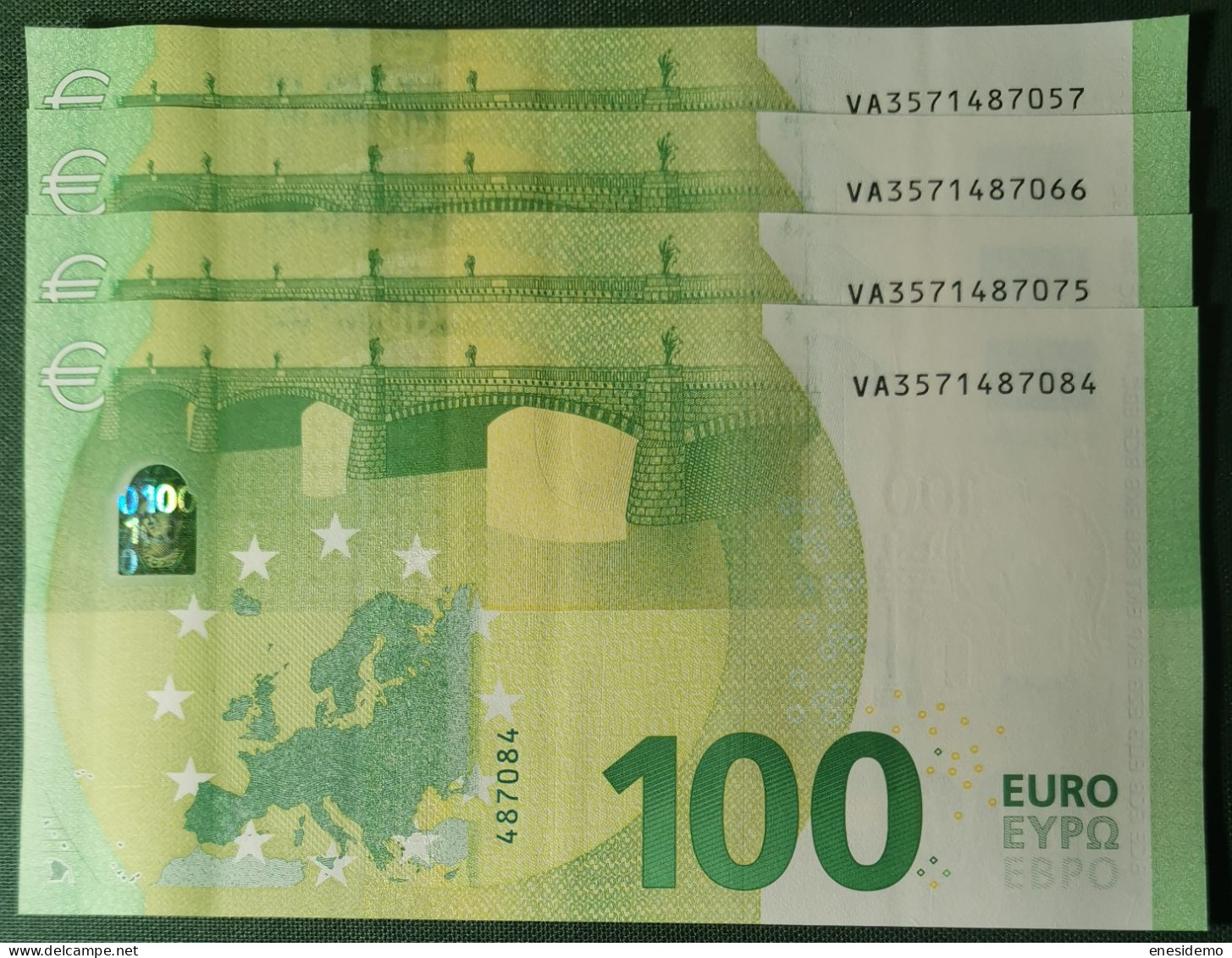 100 EURO SPAIN 2019  DRAGHI V004C4 VA SC UNCIRCULATED  PERFECT - 100 Euro