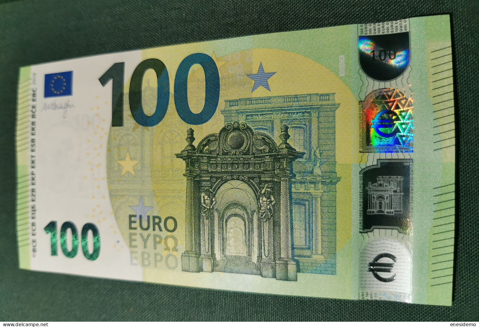 100 EURO SPAIN 2019  DRAGHI V004C4 VA SC UNCIRCULATED  PERFECT - 100 Euro