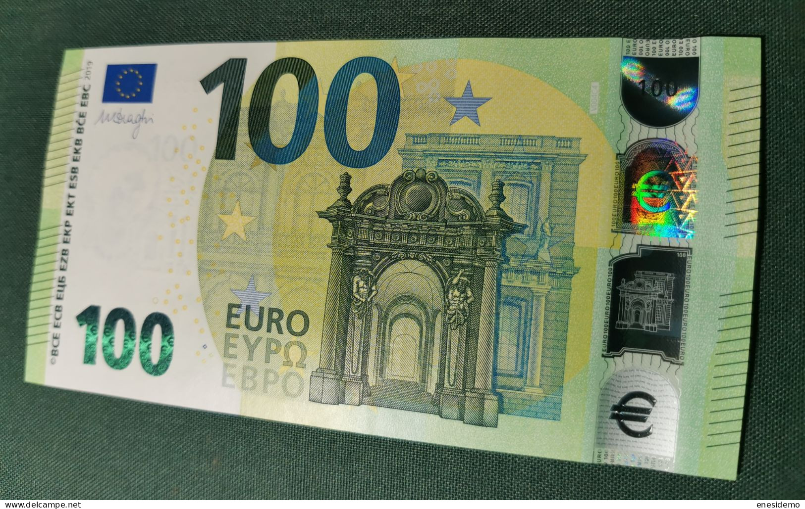 100 EURO SPAIN 2019  DRAGHI V004C4 VA SC UNCIRCULATED  PERFECT - 100 Euro