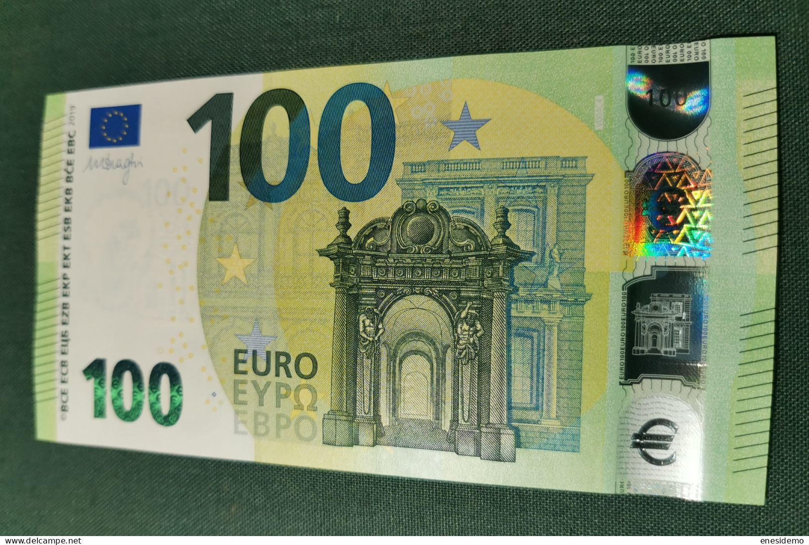 100 EURO SPAIN 2019  DRAGHI V004C4 VA SC UNCIRCULATED  PERFECT