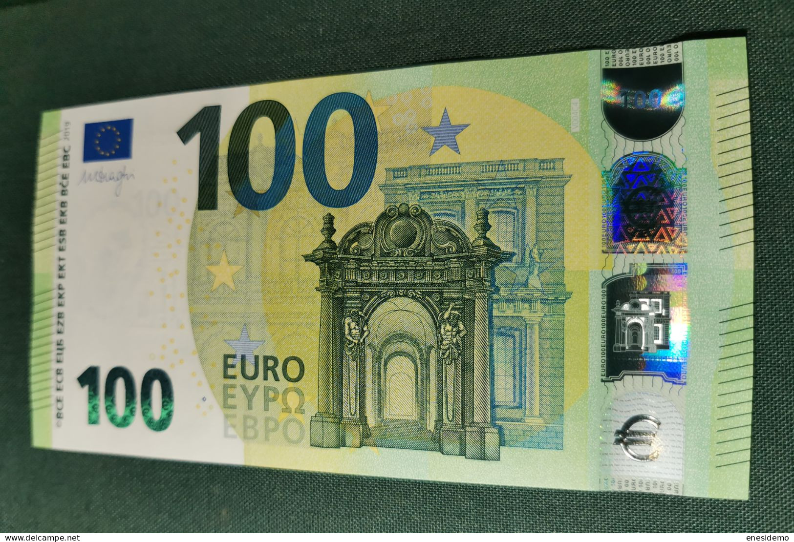 100 EURO SPAIN 2019  DRAGHI V004C4 VA SC UNCIRCULATED  PERFECT