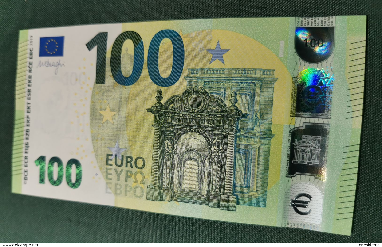 100 EURO SPAIN 2019  DRAGHI V004C4 VA SC UNCIRCULATED  PERFECT