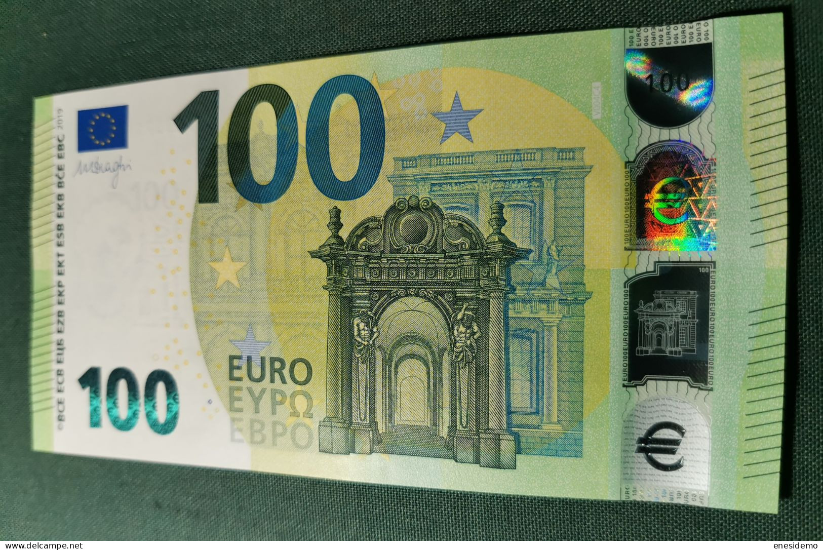 100 EURO SPAIN 2019  DRAGHI V004C4 VA SC UNCIRCULATED  PERFECT