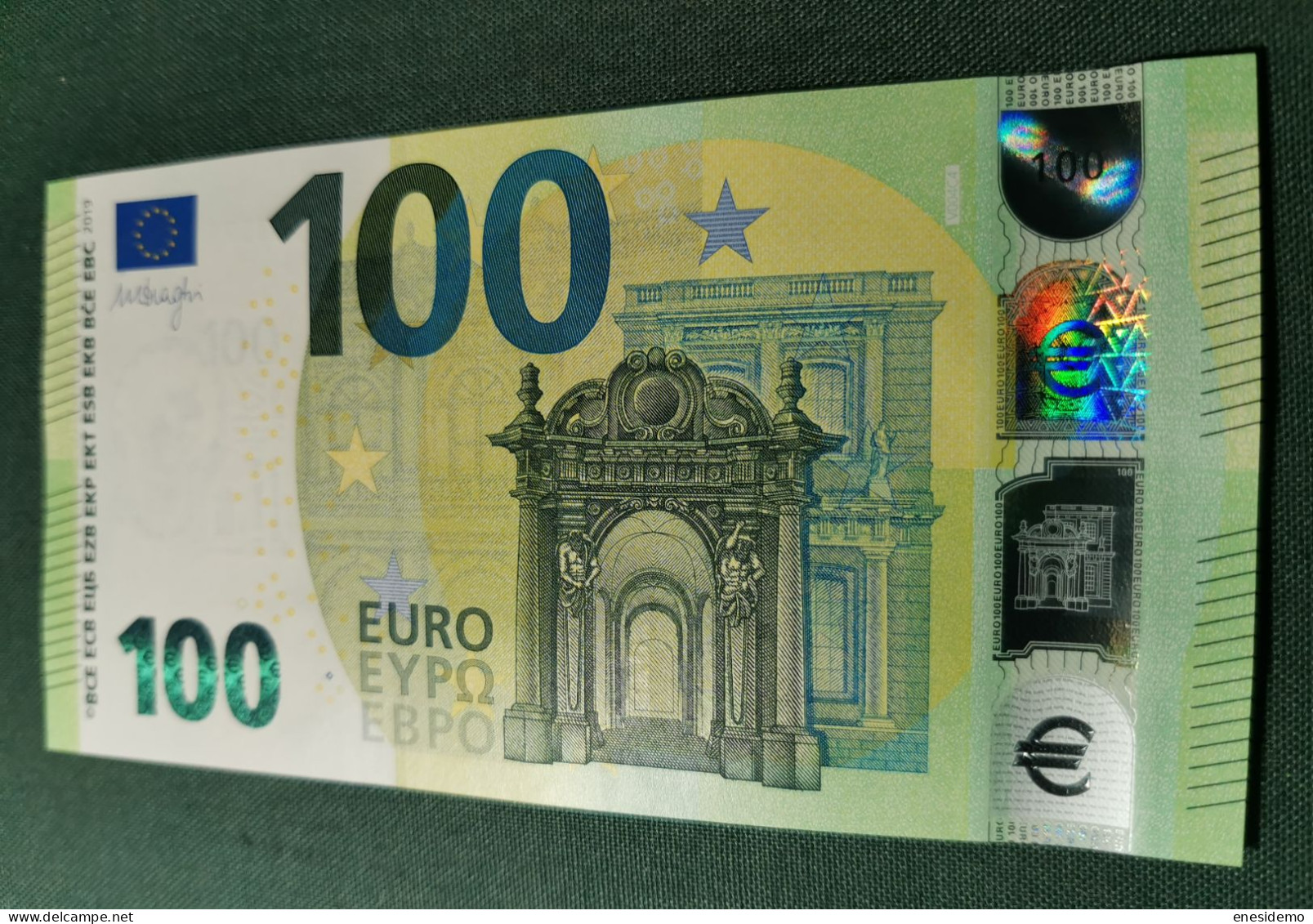 100 EURO SPAIN 2019  DRAGHI V004C4 VA SC UNCIRCULATED  PERFECT