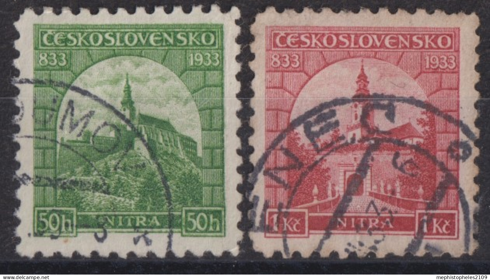 CZECHOSLOVAKIA 1933 - Canceled - Sc# 192, 193 - Gebruikt