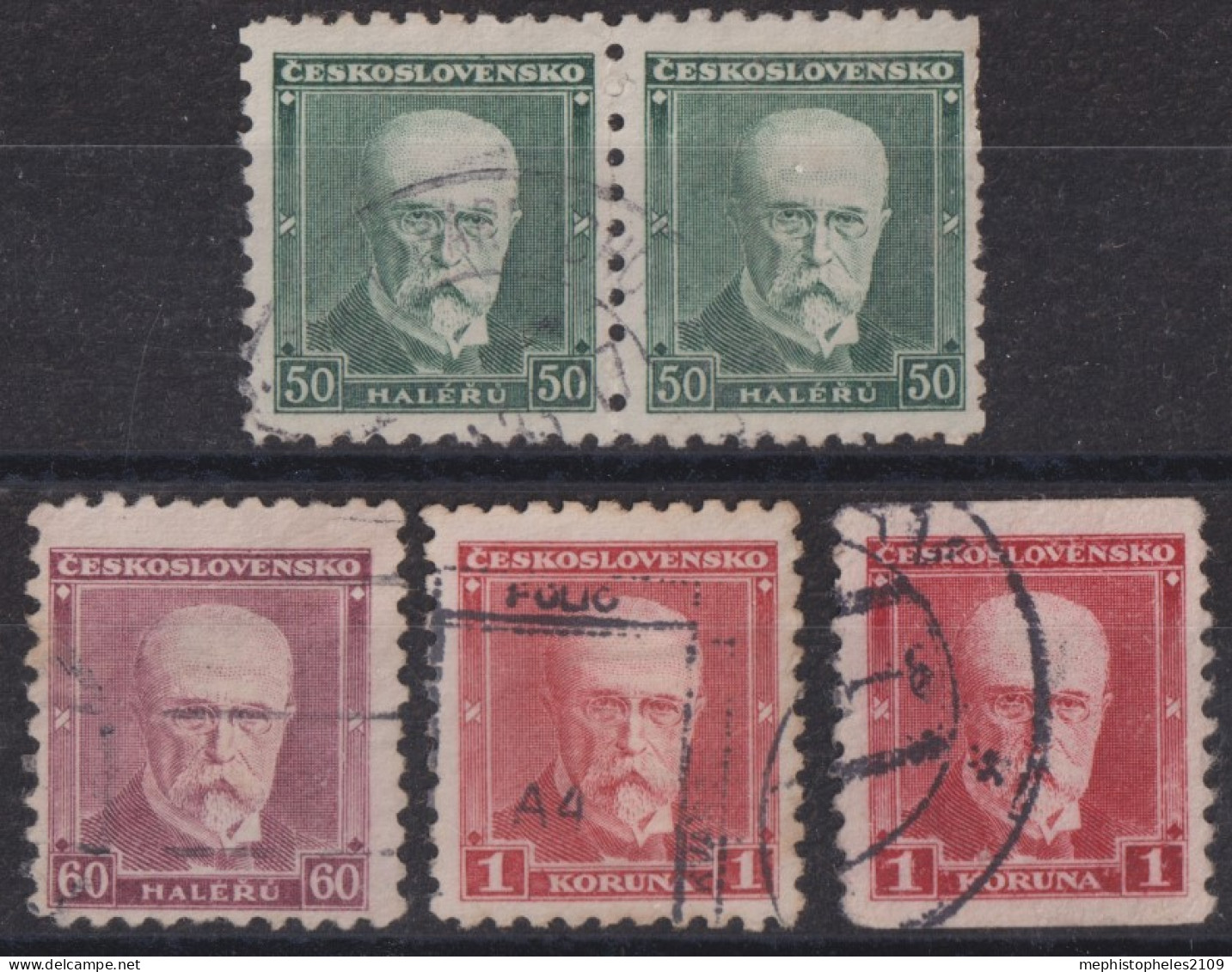 CZECHOSLOVAKIA 1930 - Canceled - Sc# 168-171 - Used Stamps