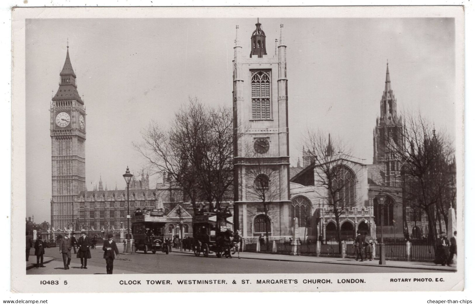 LONDON - Clock Tower & St. Margaret's Westminster - Rotary Photo 10483 5 - Westminster Abbey