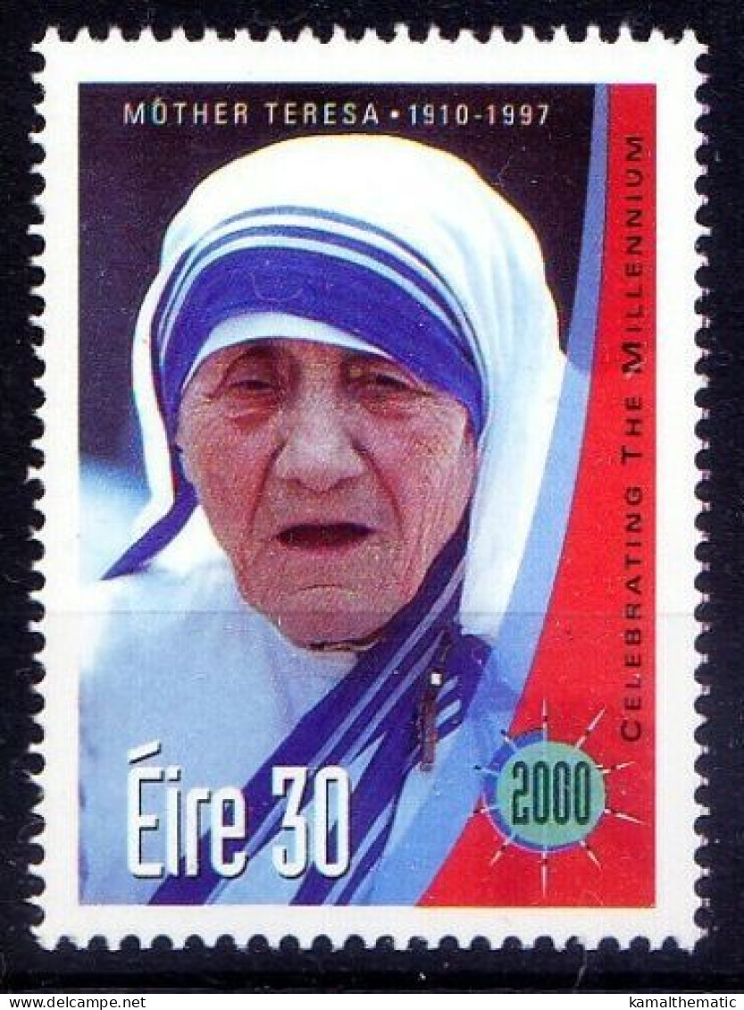 Ireland 2000 MNH, Millennium, Mother Teresa, Nobel Peace Winner - Mère Teresa