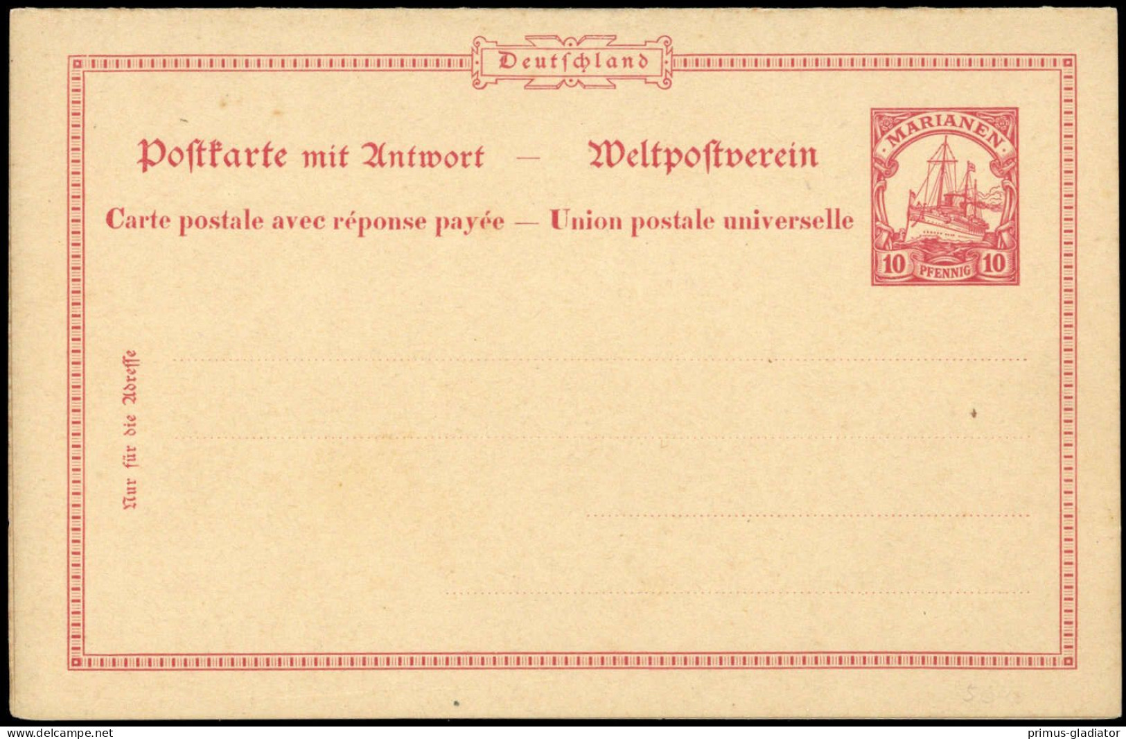 1900, Marianen, P 10 Probe, (*) - Andere-Oceanië