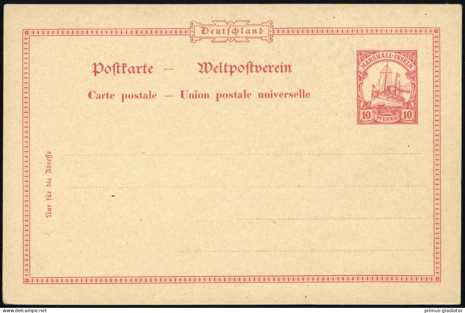 1901, Deutsche Kolonien Marshall Inseln, P 12 Probe, (*) - Marshall-Inseln