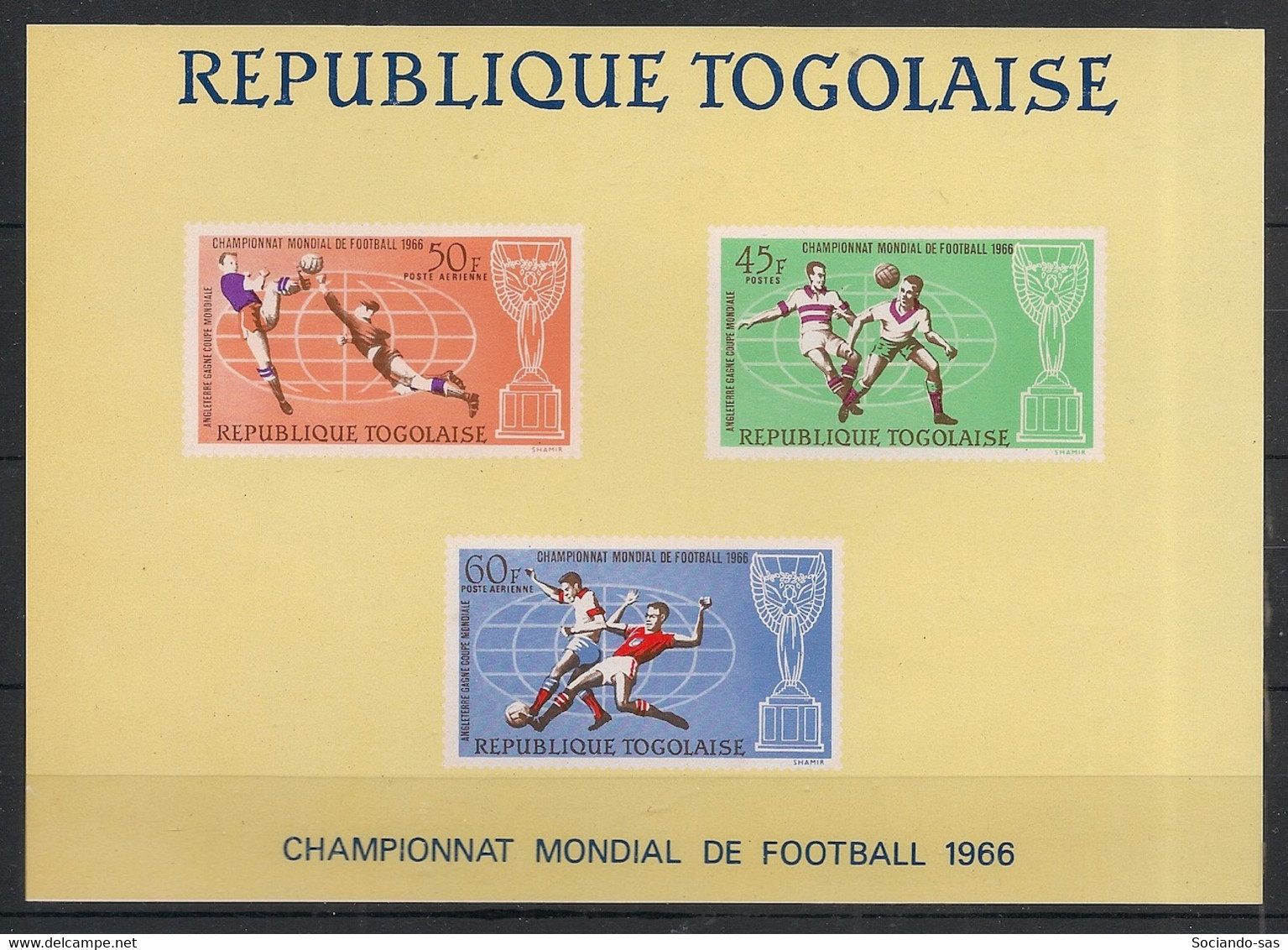 TOGO - 1967 - Bloc Feuillet BF N°Yv. 22 - Football World Cup - Neuf Luxe ** / MNH / Postfrisch - 1966 – Engeland