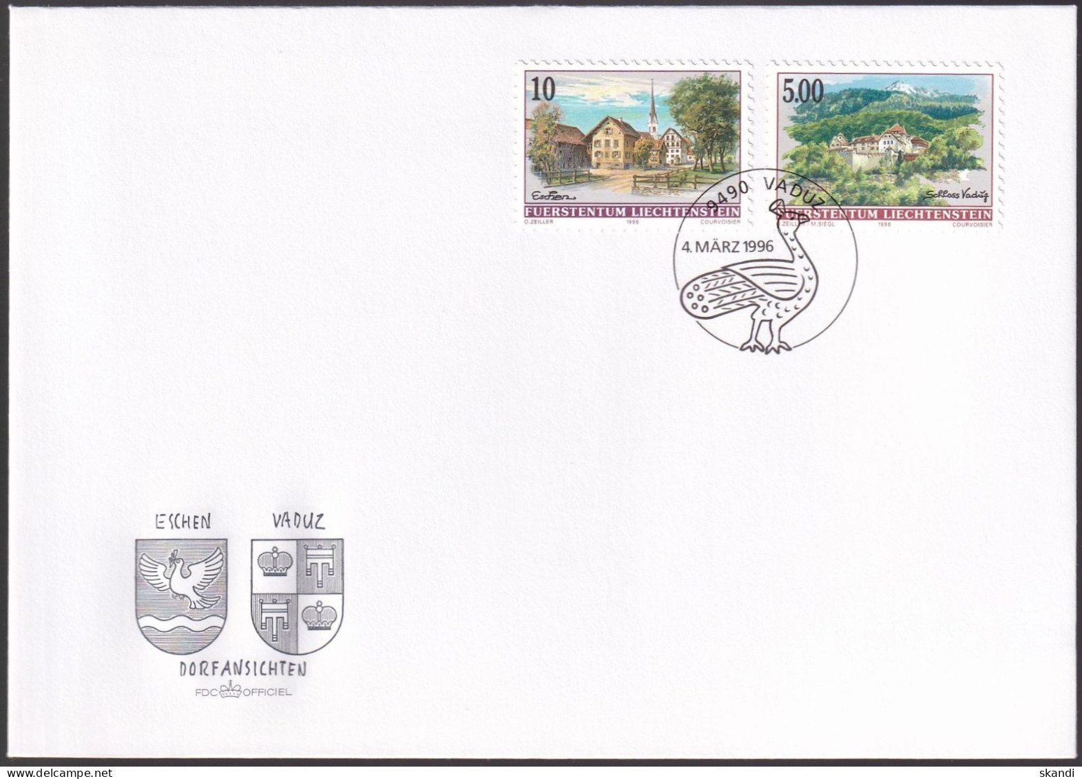 LIECHTENSTEIN 1996 Mi-Nr. 1126/27 FDC - FDC