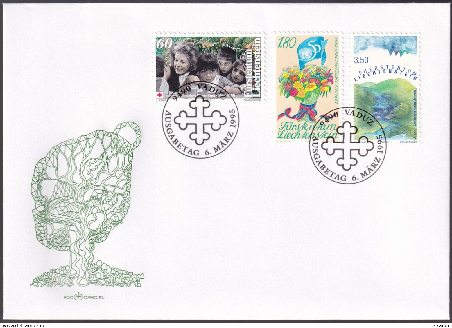 LIECHTENSTEIN 1995 Mi-Nr. 1105/07 FDC - FDC