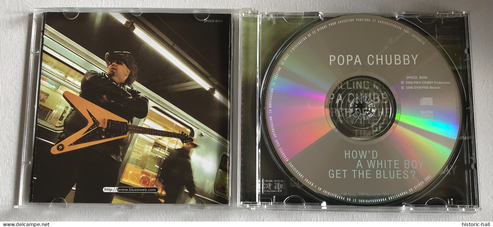 POPA CHUBBY - How’d A White Boy Get The Blues - CD - 2000 - French Press - Blues