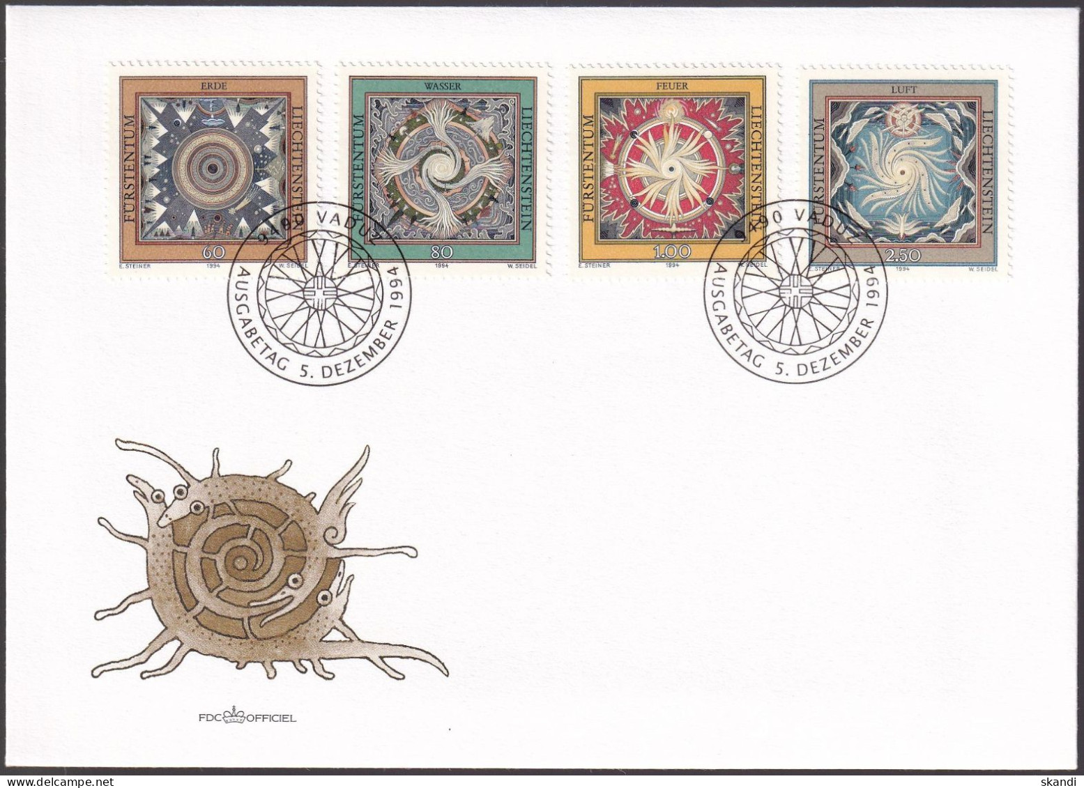 LIECHTENSTEIN 1994 Mi-Nr. 1099/02 FDC - FDC