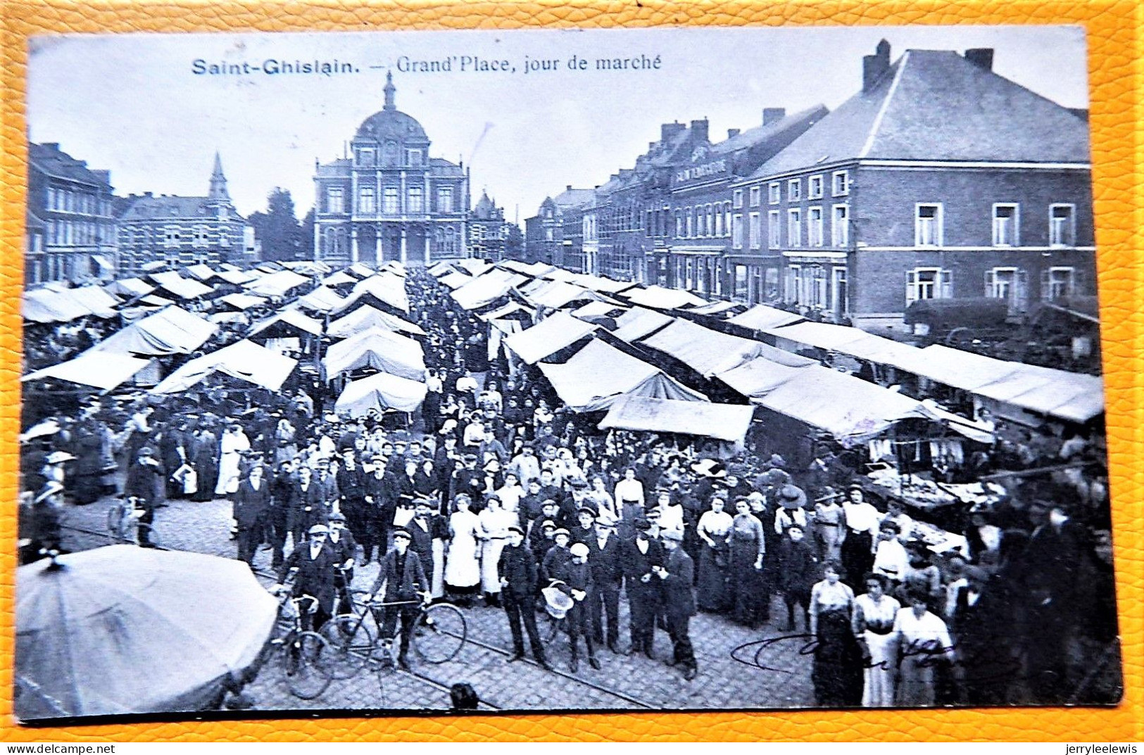 SAINT-GHISLAIN   - Grand' Place , Jour De Marché  -  1914 - Saint-Ghislain