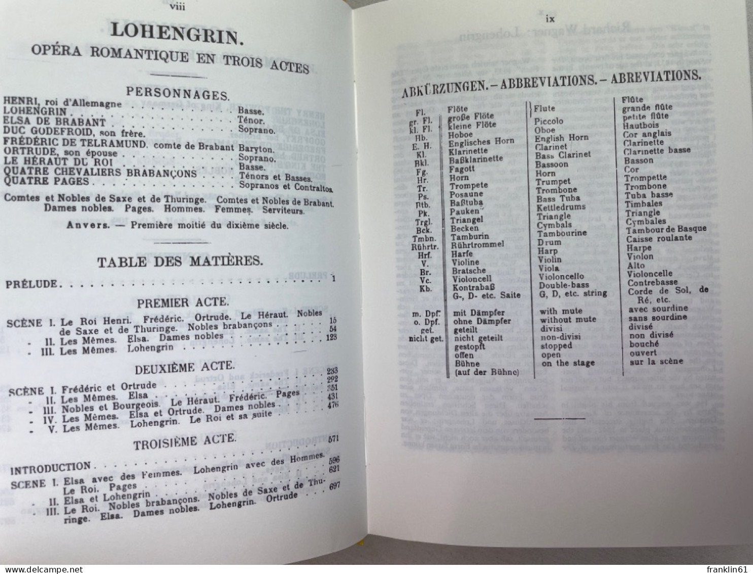 Lohengrin. Romantische Oper in 3 Aufzugen von Richard Wagner.