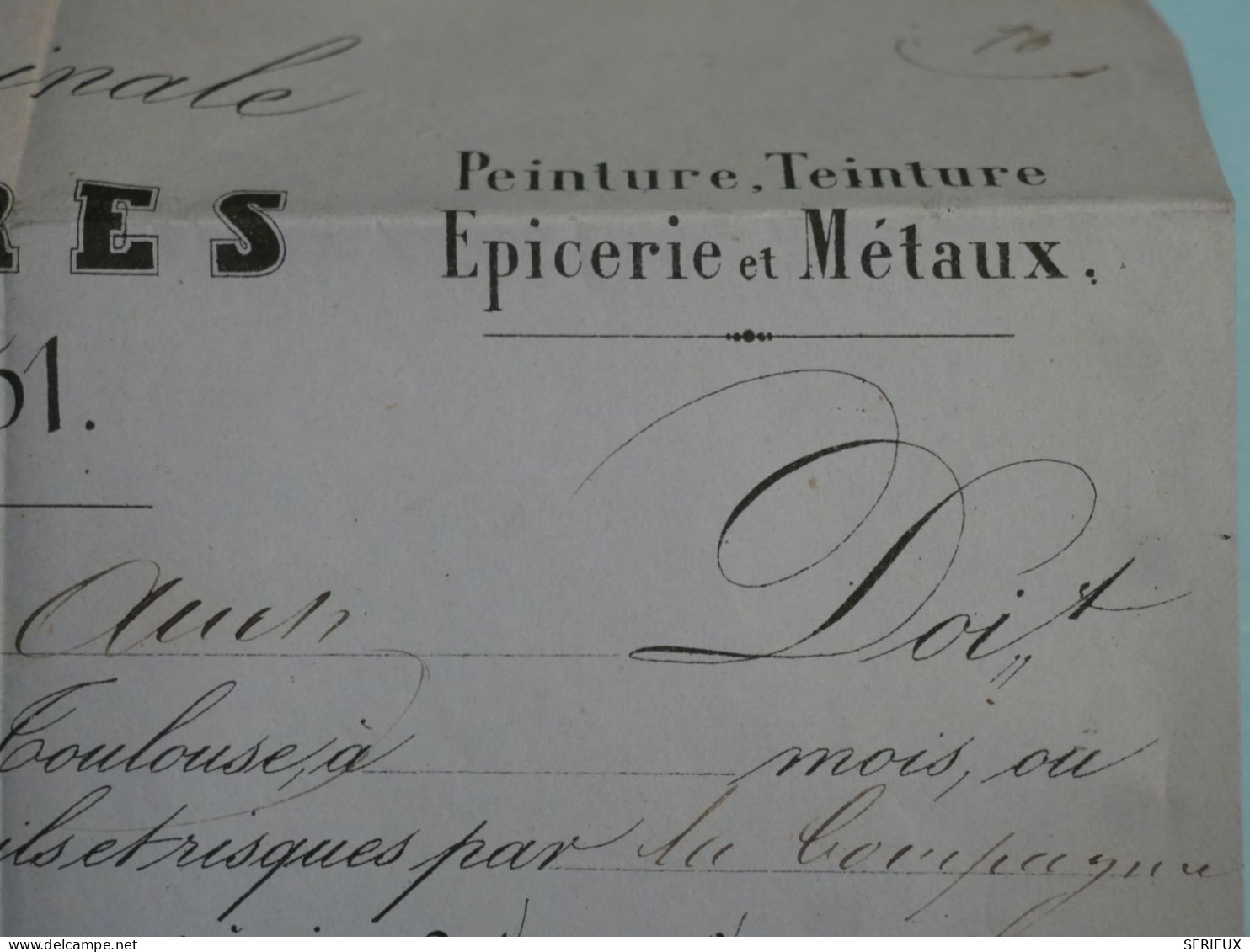 BX9 FRANCE   BELLE  LETTRE 20 DEC.  1863 TOULOUSE A AUCH +N°22 DECALé ++ +AFF. INTERESSANT +++ + - 1862 Napoleone III