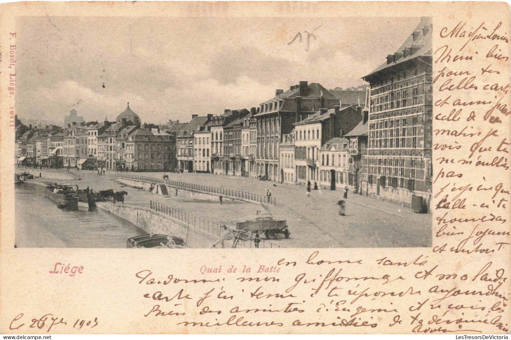 BELGIQUE - Liège - Quai De La Botte - Animé - Carte Postale Ancienne - Liege