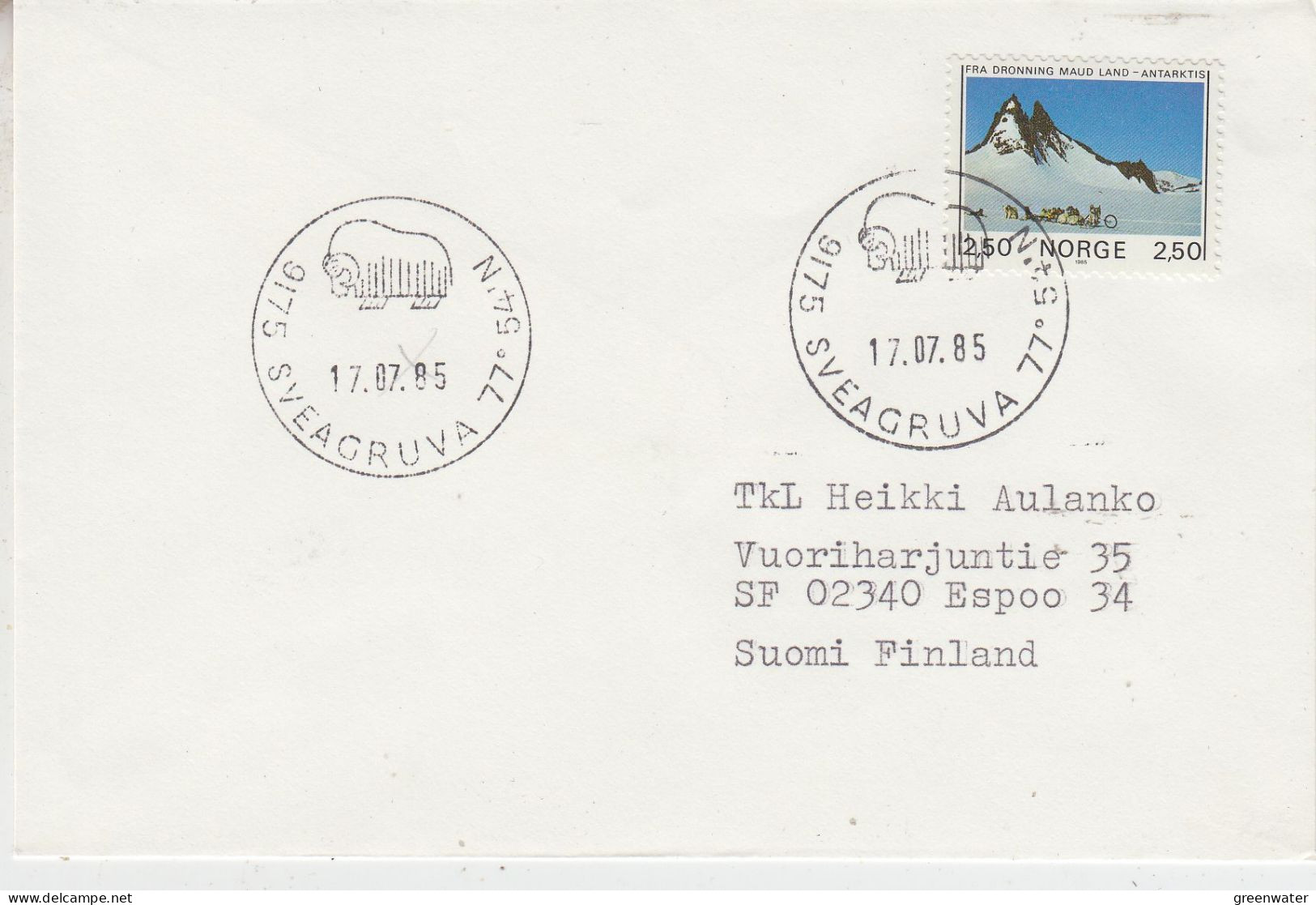 Norway Sveagruva Ca .17.07.1985 (NG207) - Forschungsstationen & Arctic Driftstationen